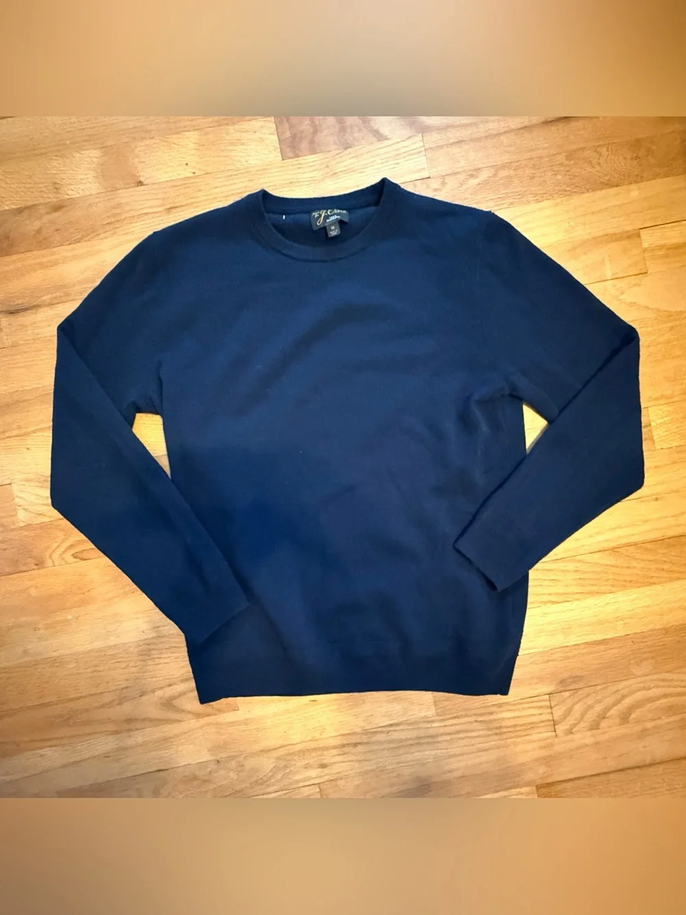 J.Crew 100% Cashmere Crewneck Sweater Navy Blue